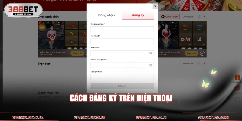 Cách đăng ký trên điện thoại