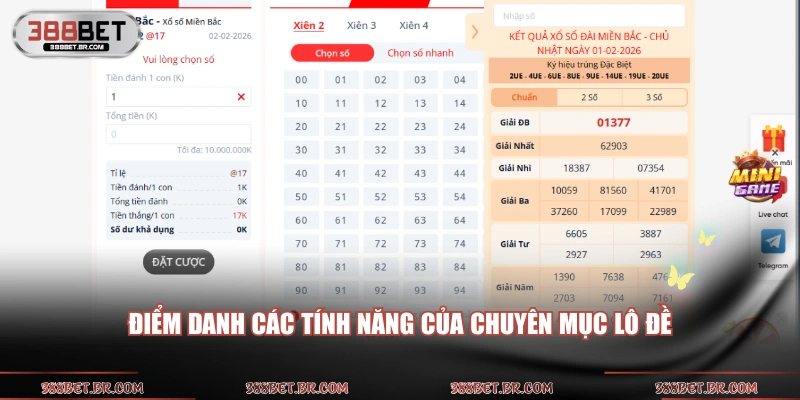 Điểm danh các tính năng của chuyên mục lô đề