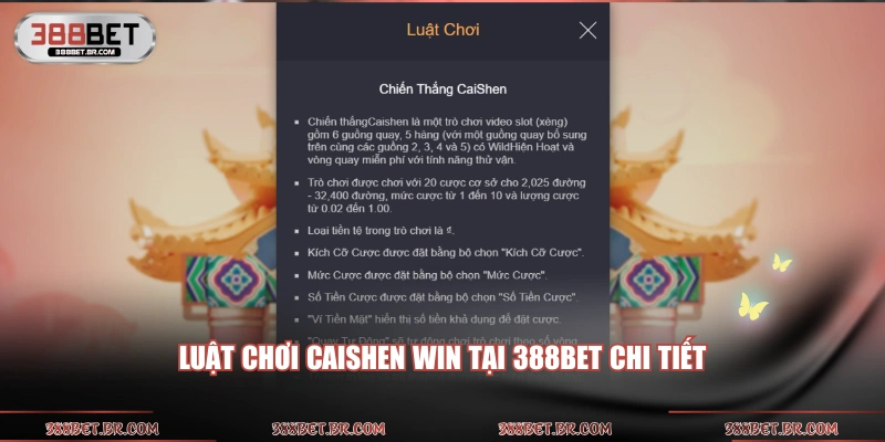 Luật chơi Caishen Win tại 388BET chi tiết