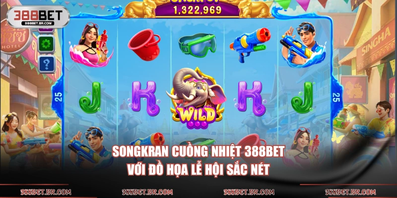 Songkran Cuồng Nhiệt 388BET với đồ họa lễ hội sắc nét